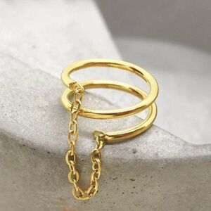 Gold Plated Spiral Ring
